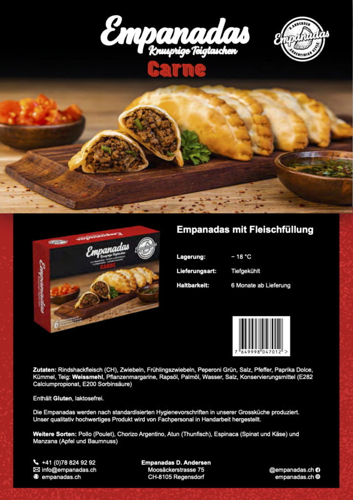 Empanadas mit Fleischfüllung 6Stk.
