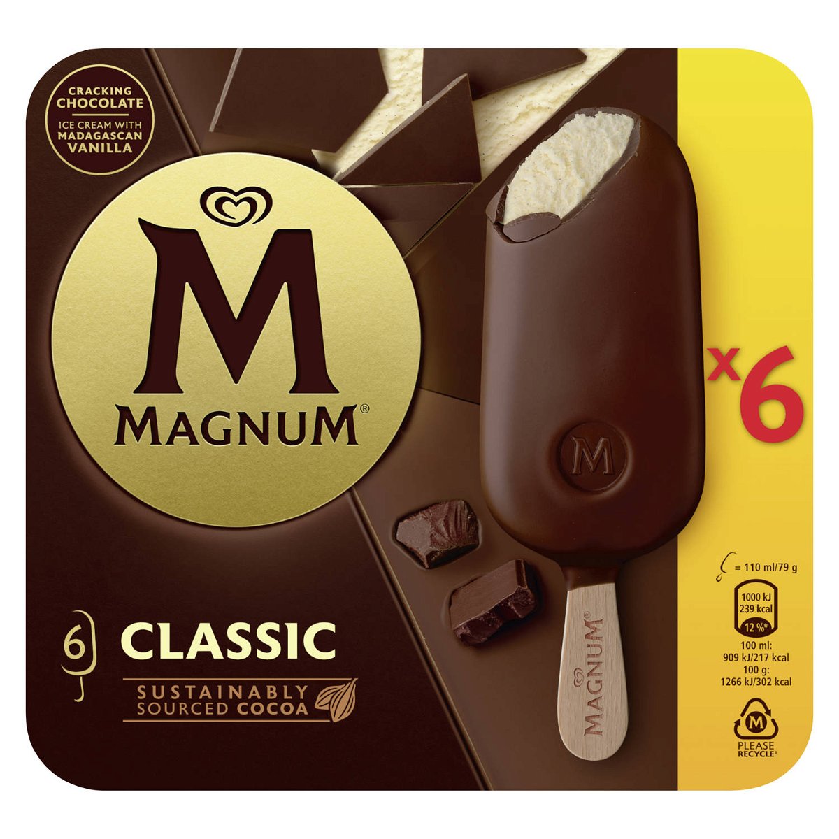 Magnum Ice Cream Classic 6 Pcs
