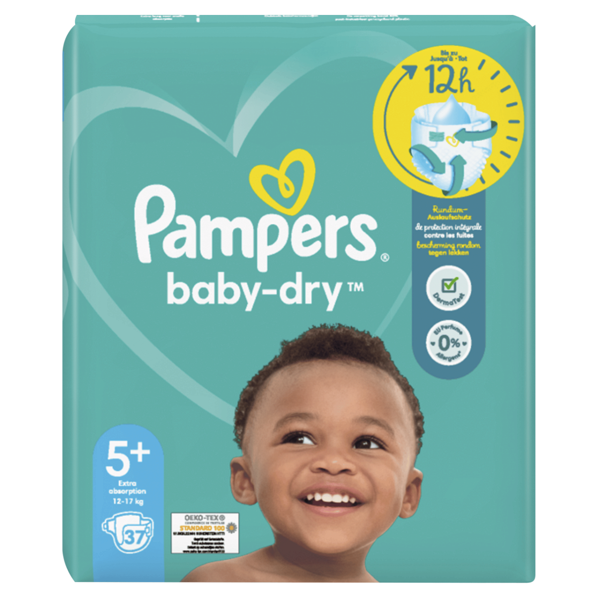 Pampers Windeln Baby Dry Junior Plus Grösse 5+, 37 Stk.