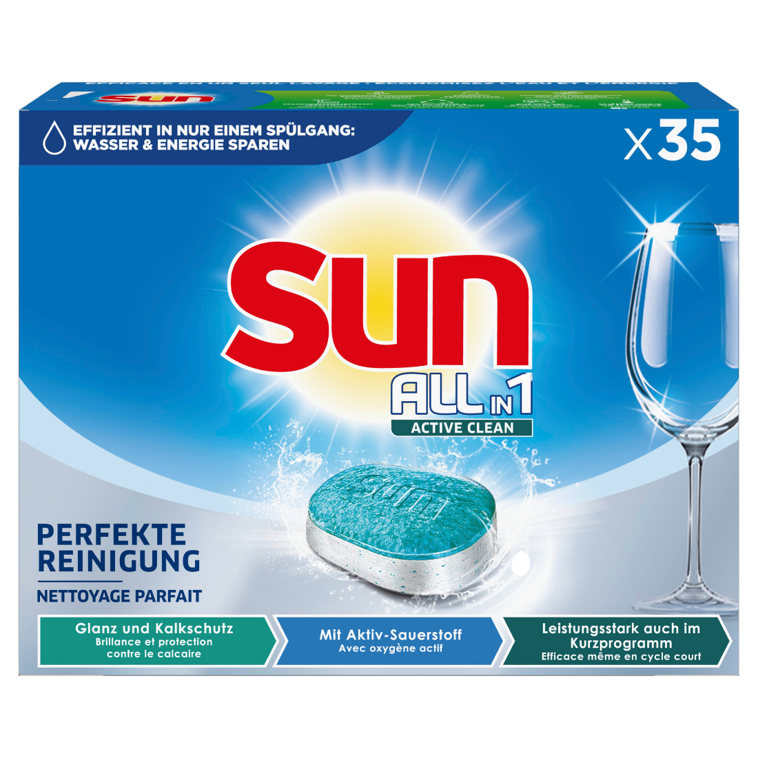 Sun Tabs All-in-1 Active Clean Regular 35x