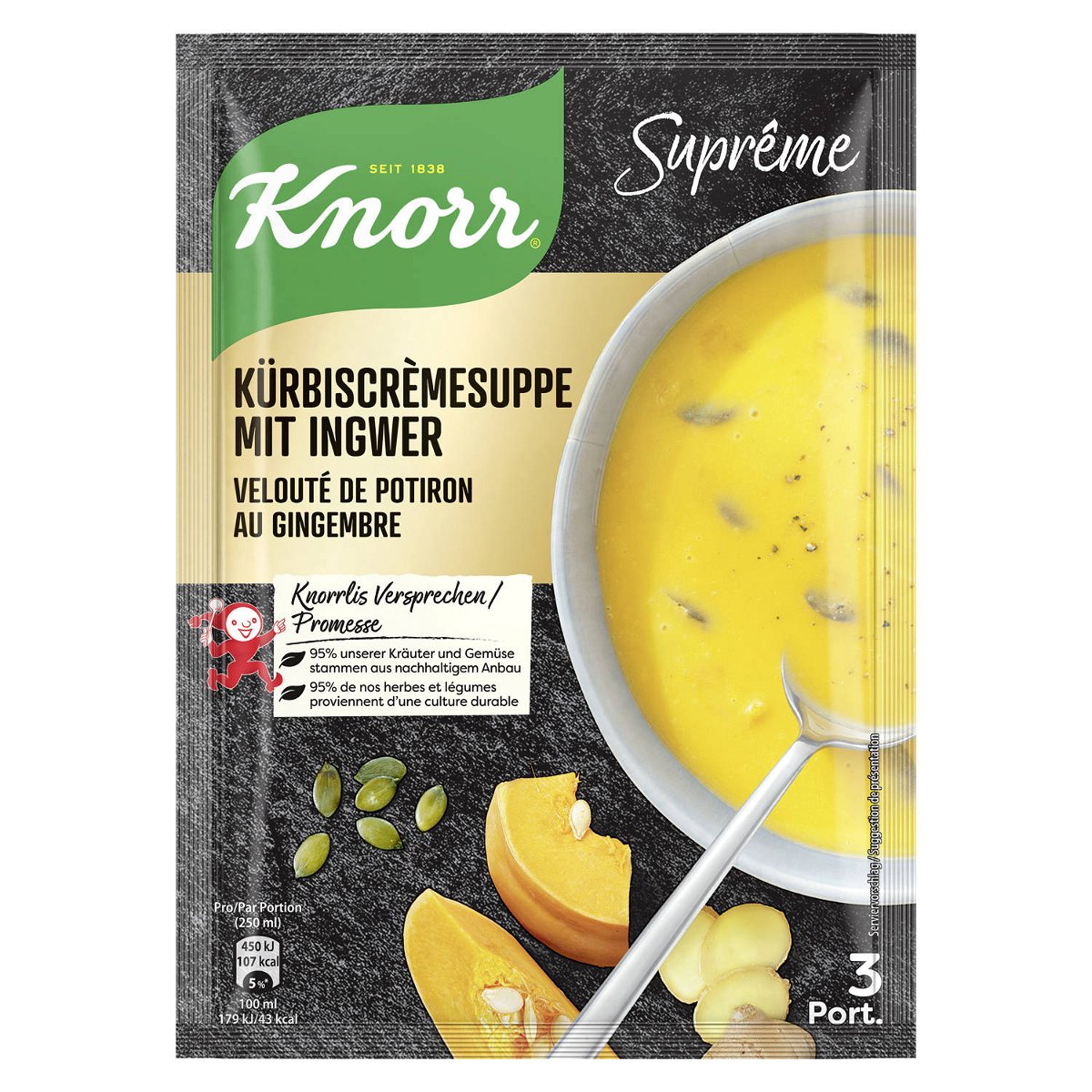 Knorr Suppe Suprême Kürbiscrème & Ingwer