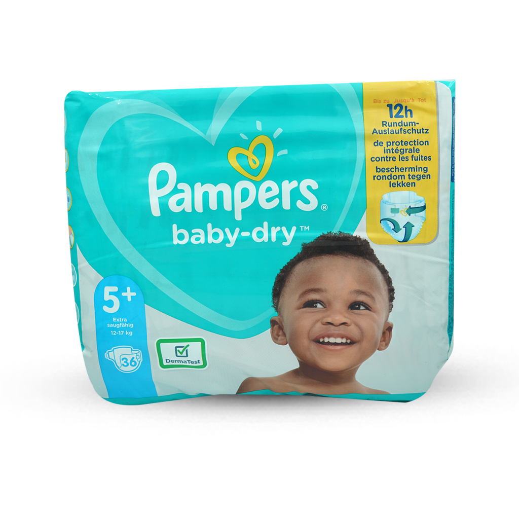 snor Geruststellen Aan het liegen Pampers Diapers Baby Dry Junior Plus size 5+, 36 Pcs. | 8001841497228