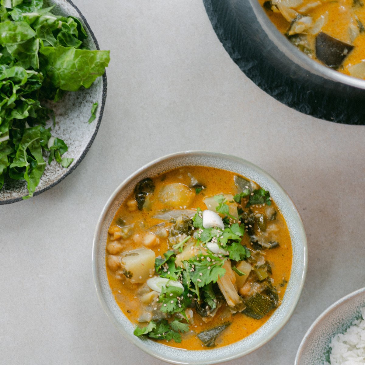 Veganes rotes Thai Curry